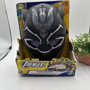 Marvel Black Panther Mask Boys Girls costume Light up NIB Works Box Damage